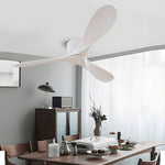 Modern 52-Inch Indoor 3-Blade Low Profile Ceiling Fan - White