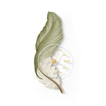 Feathers Painting Acrylic USB DC5V Round Wall Clock Wall Lamp with Remote
