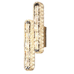 Double Strip Three Step Dimming Light LED Crystal Modern Wall Lamp Wall Sconce Lighting
