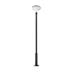 Round Mushroom Waterproof Intelligent Black Modern Solar Lamp Post Light
