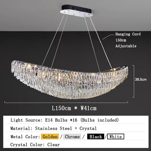 Gio Crystal Dining Room Light Fixture