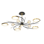 Stars Rings Flowers Branches Crystal 3 Step Dimming Modern Ceiling Lights