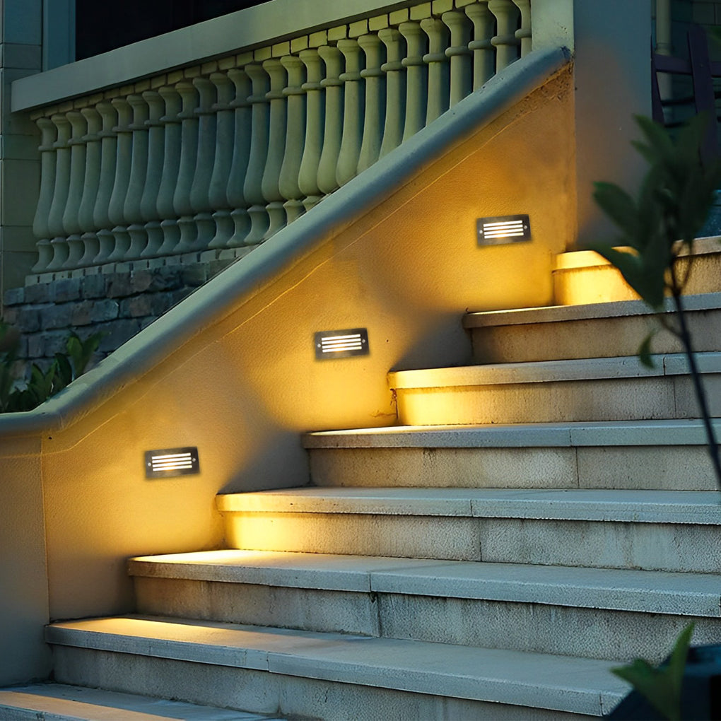 Rectangular & Grilles 3W LED IP65 Stair Wall Reccessed Lights Integrat ...