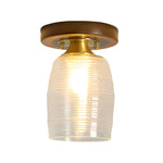 Square Iron Frame American Country Style Ceiling Light Fixture