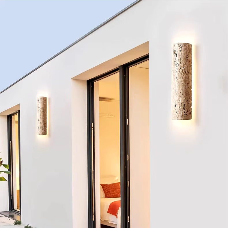 IP65 Waterproof Natural Travertine Wall Light