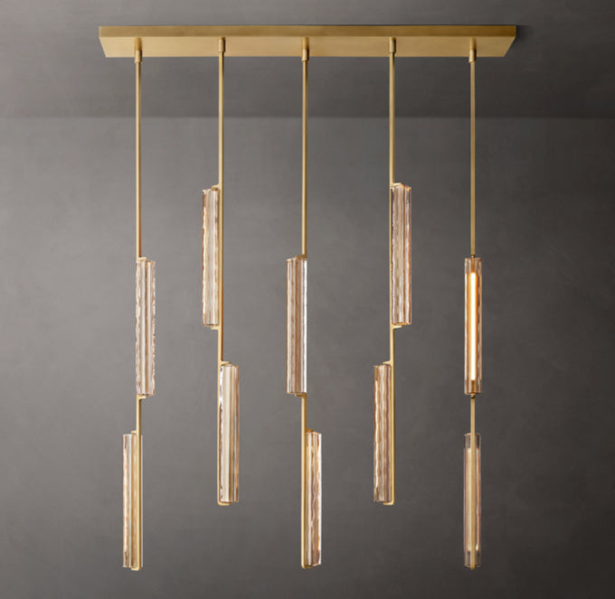 Audubon Crystal Linear Chandelier 54"
