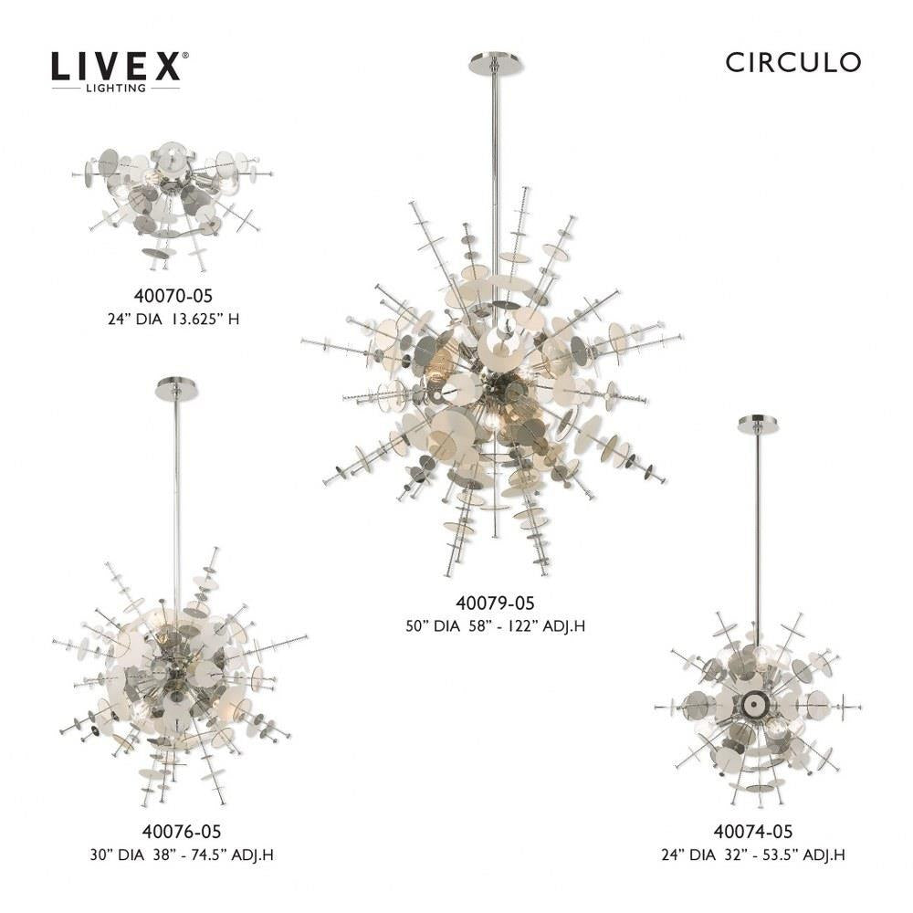 Livex Lighting - 40079-12 - Circulo - 12 Light Grand Foyer Chandelier in Mid Century Modern Style - 50 Inches wide by 58 Inches high