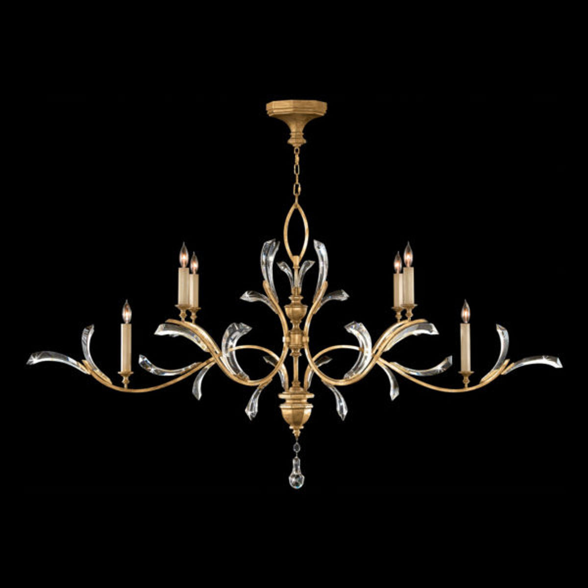 BEVELED ARCS 74" W Oblong Chandelier