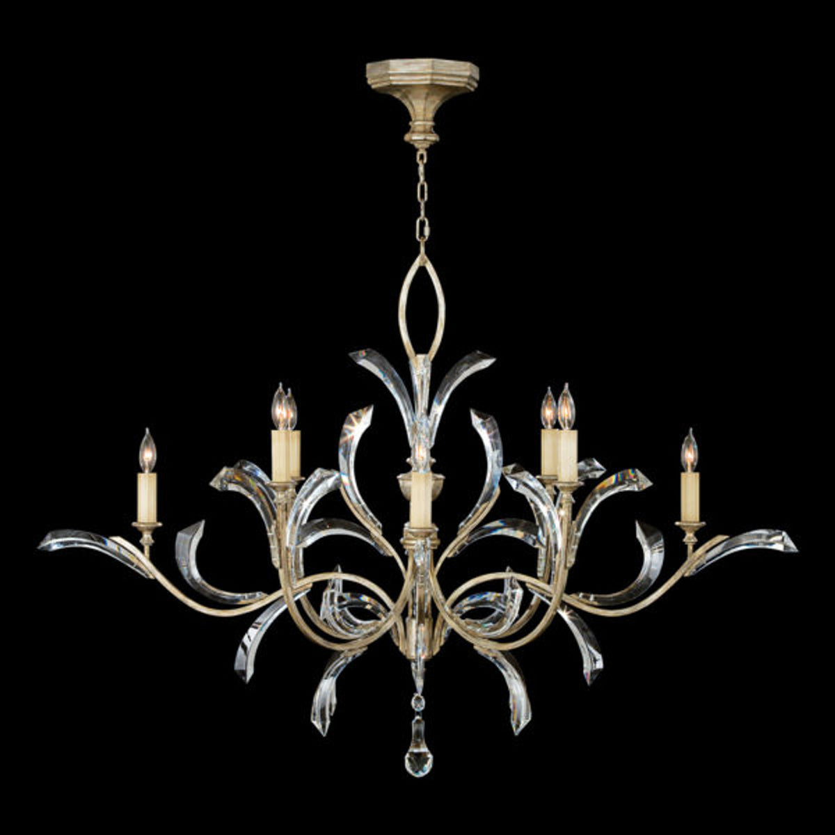 BEVELED ARCS 57" W Round Chandelier