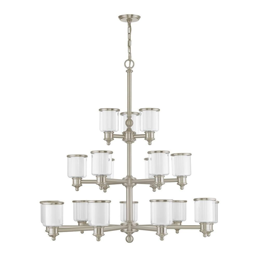 Bailey Street Home - 218-BEL-2120416 - Davidson Row - 18 Light Foyer Chandelier in Traditional Style - 44 Inches wide by 43 Inches high