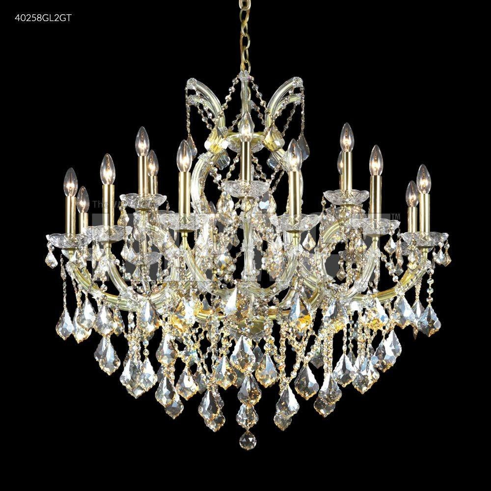 James Moder Lighting - 40258GL2GT - Maria Theresa - 27 Inch Nineteen Light Chandelier