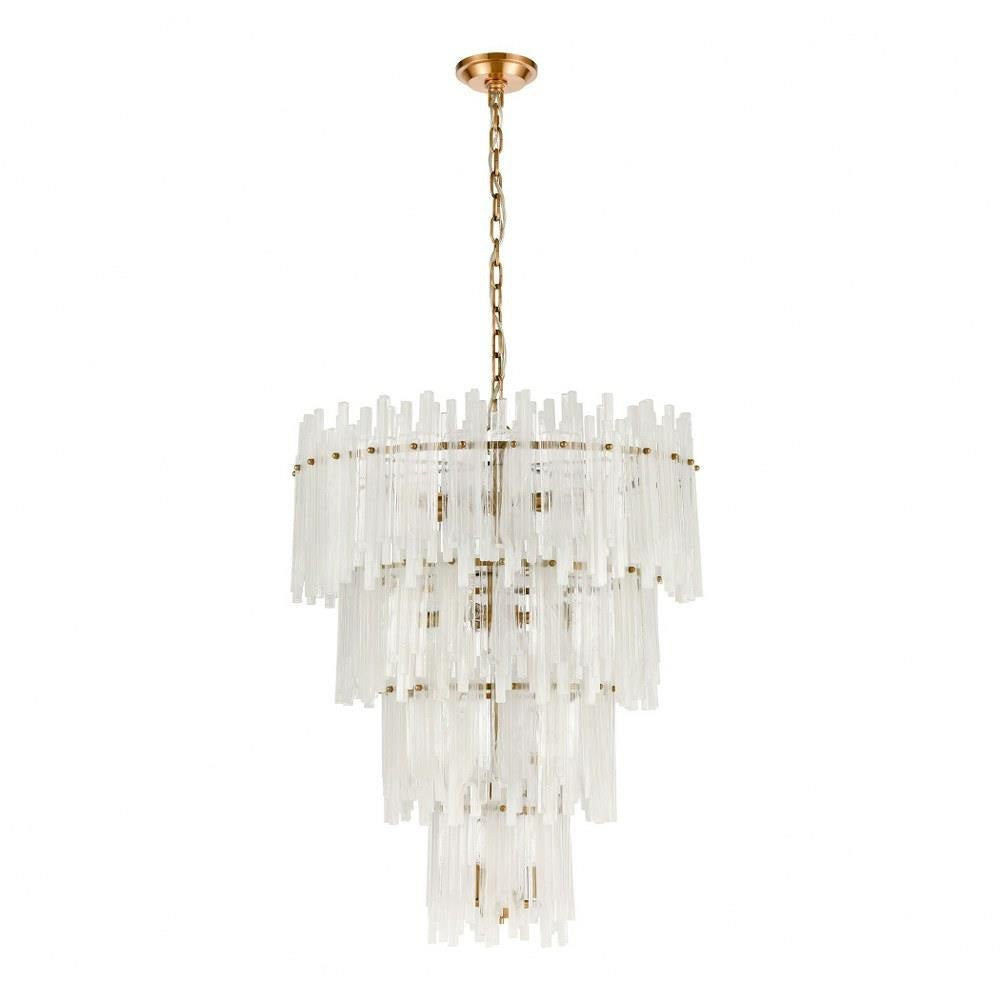 Bailey Street Home - 2499-BEL-4346914 - Glam Luxe Traditional Eighteen Light Chandelier in Aged Brass Finish