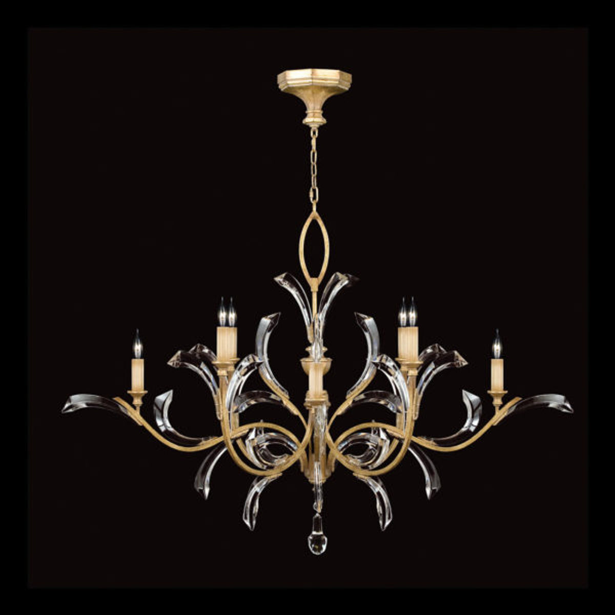BEVELED ARCS 57" W Round Chandelier