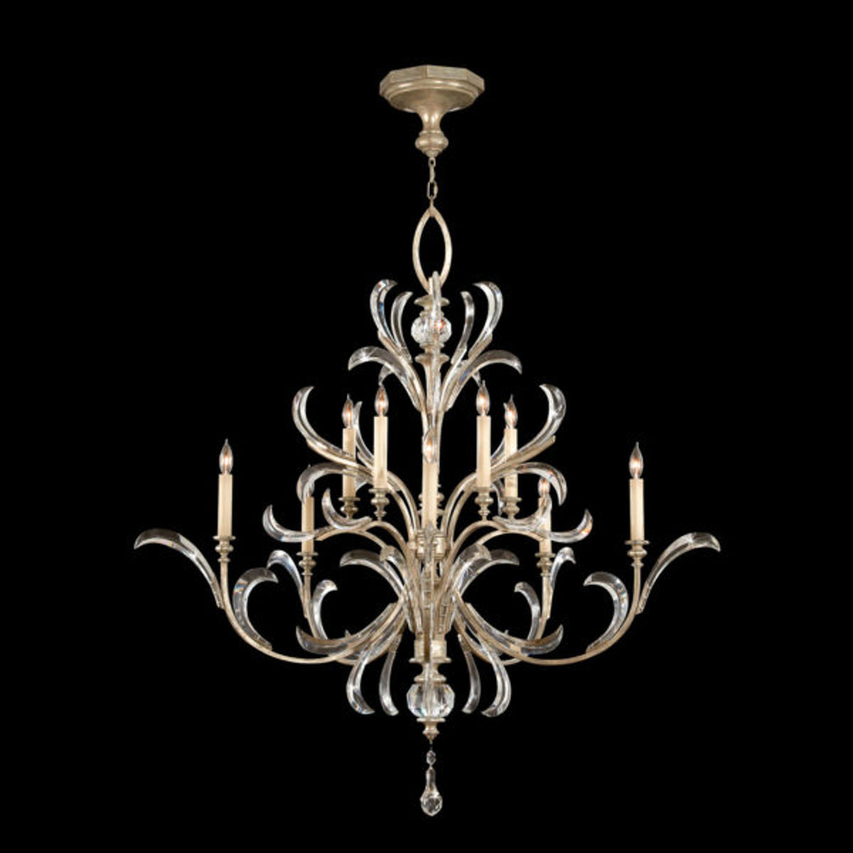 BEVELED ARCS 56" W Round Chandelier