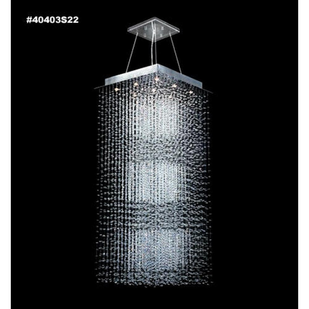James Moder Lighting - 40403S22 - Crystal Rain - Nine Light Entry Chandelier