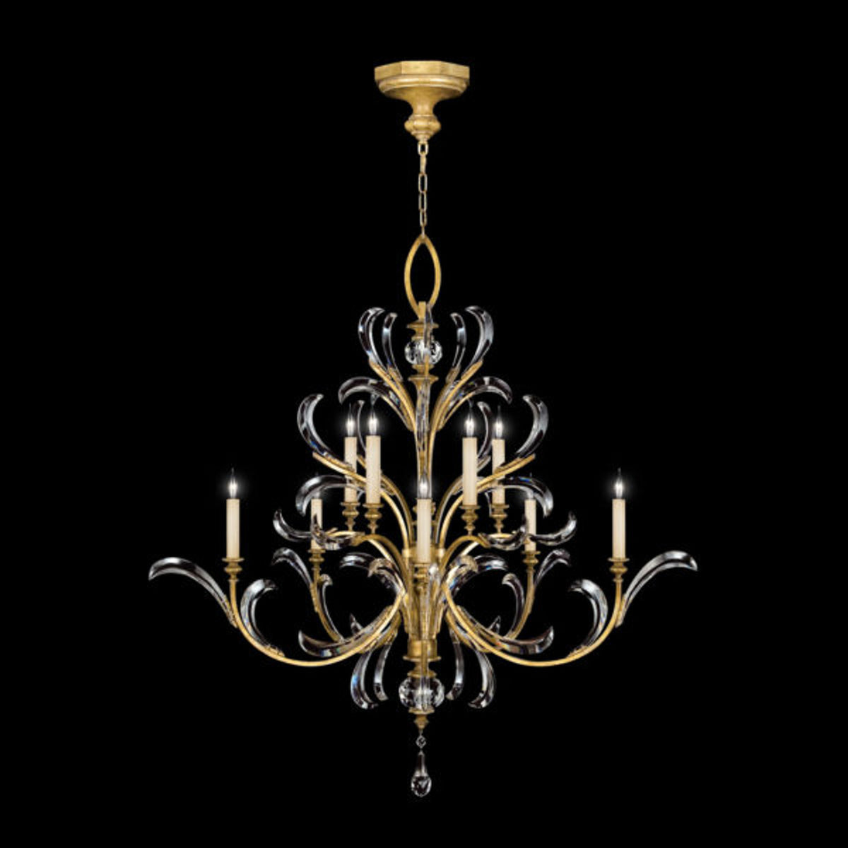 BEVELED ARCS 56" W Round Chandelier