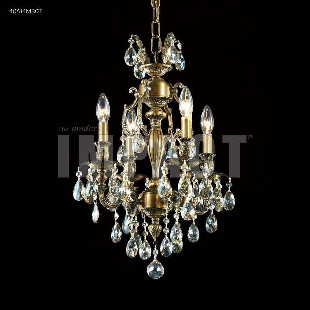 James Moder Lighting - 40614MB11 - Brindisi - 14 Inch Four Light Chandelier