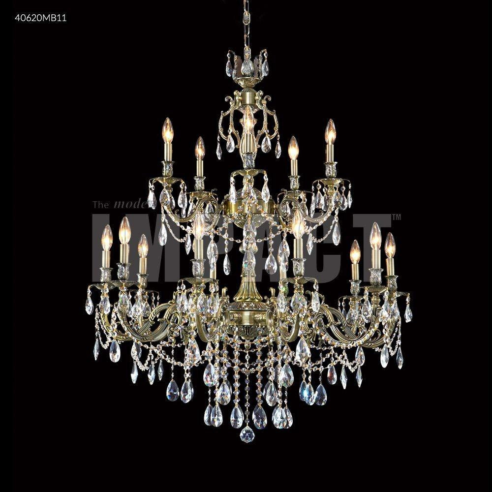 James Moder Lighting - 40620MB2GT - Brindisi - 36 Inch Fifteen Light Chandelier