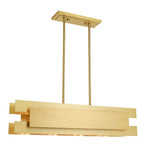 Livex Lighting - 40694-91 - Varick - 4 Light Linear Chandelier in Contemporary Style - 7 Inches wide by 16.5 Inches high