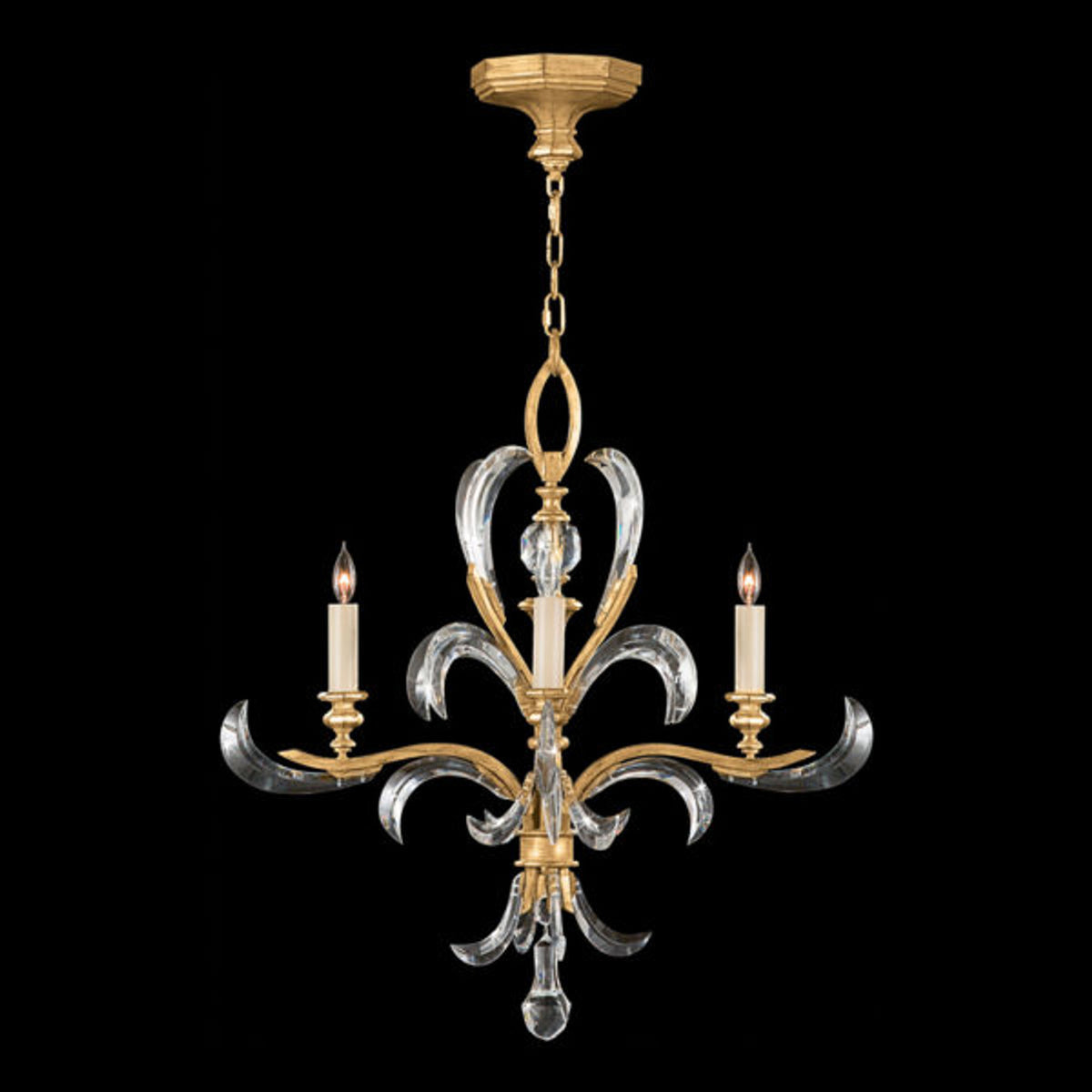 BEVELED ARCS 28" W Round Chandelier