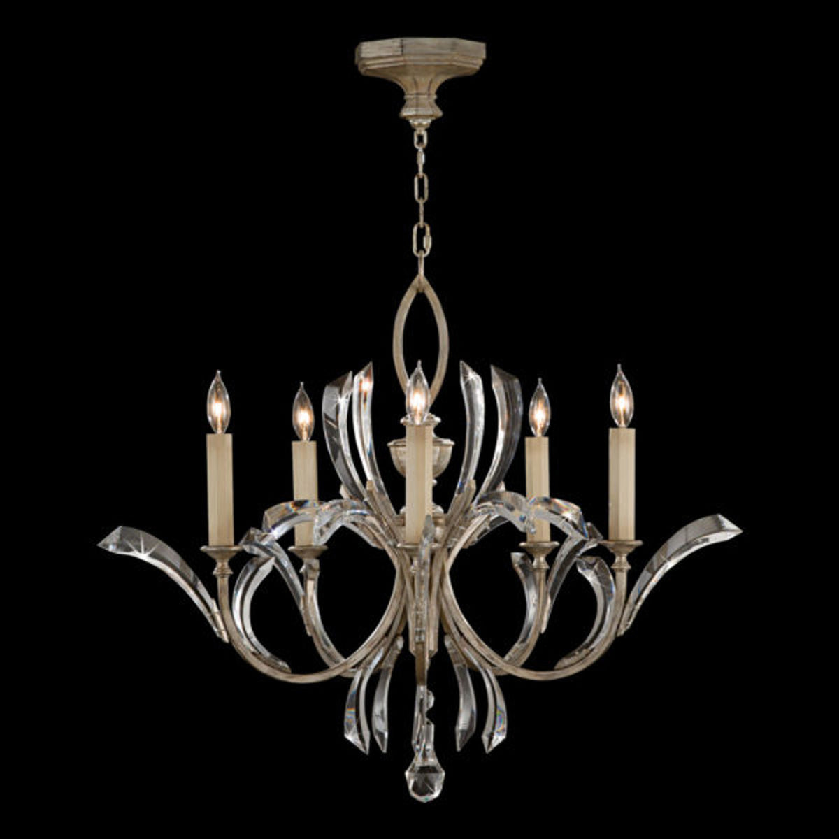 BEVELED ARCS 36" W Round Chandelier
