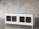 Rowan Media Console with Reeded Glass Doors