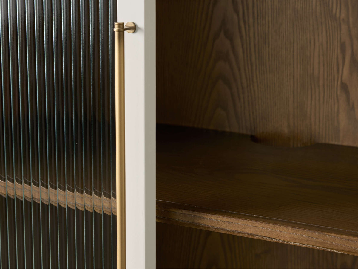 Rowan Media Console with Reeded Glass Doors