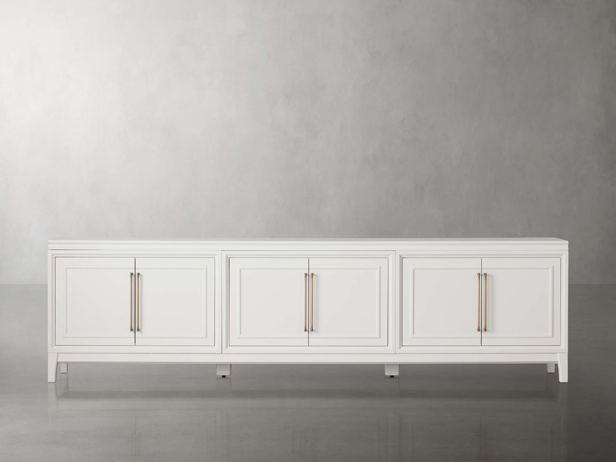 Rowan Media Console with Wood Doors