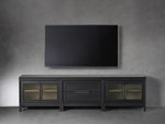 Rowan Modular Reeded Glass Media Console with Drawers