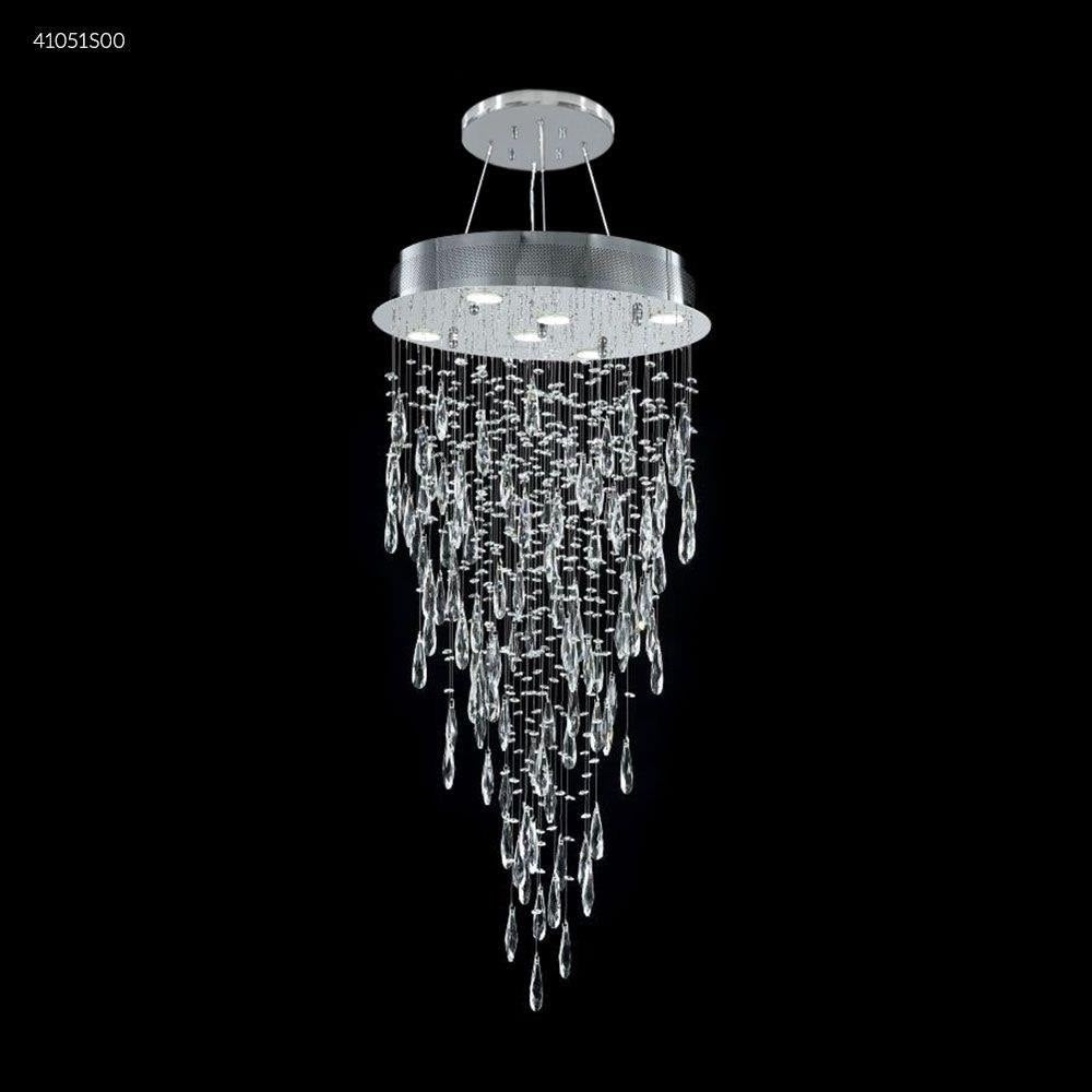 James Moder Lighting - 41051S00 - Crystal Rain - Six Light Crystal Chandelier
