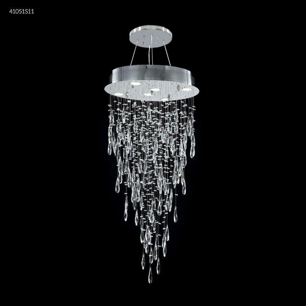 James Moder Lighting - 41051S00 - Crystal Rain - Six Light Crystal Chandelier