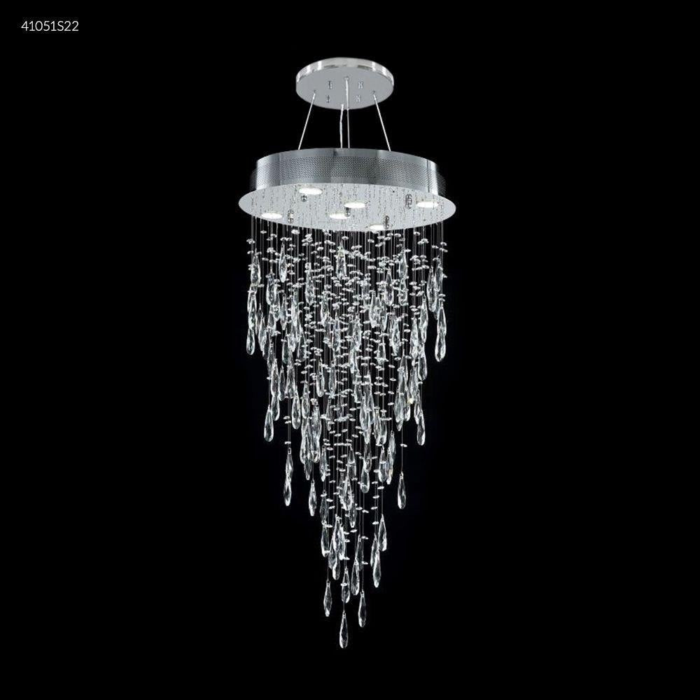 James Moder Lighting - 41051S00 - Crystal Rain - Six Light Crystal Chandelier