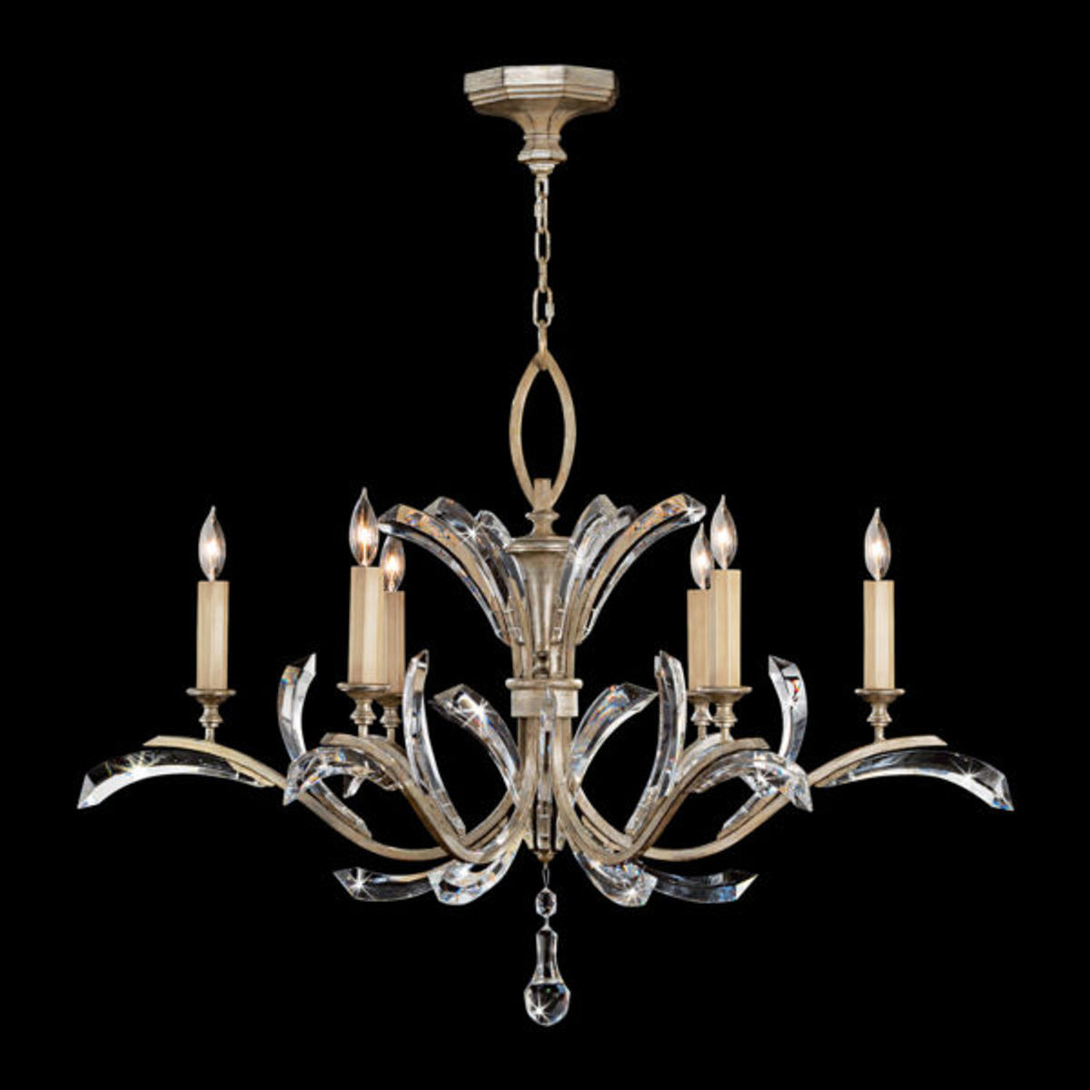 BEVELED ARCS 42" W Round Chandelier