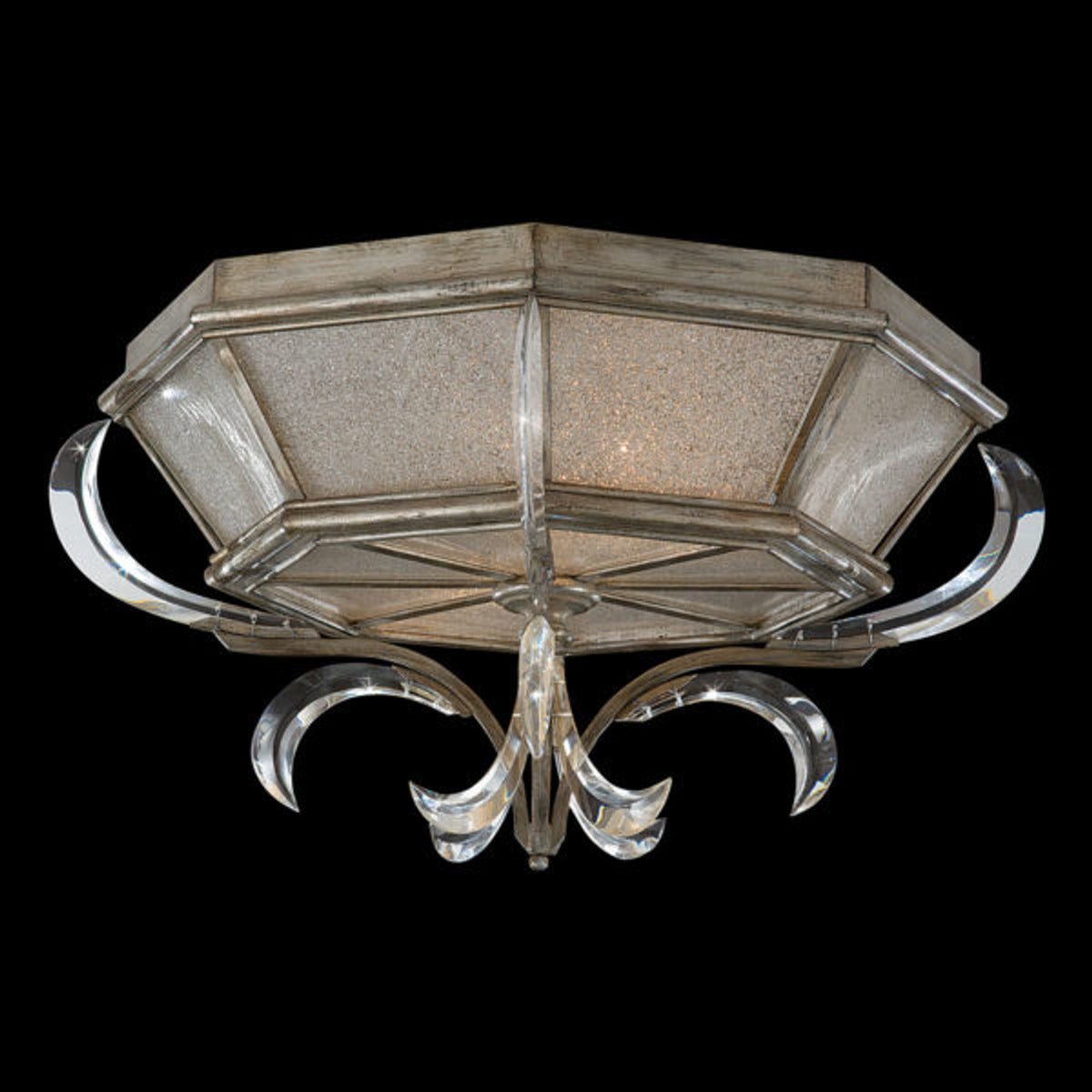 BEVELED ARCS 26" W Round Flush Mount