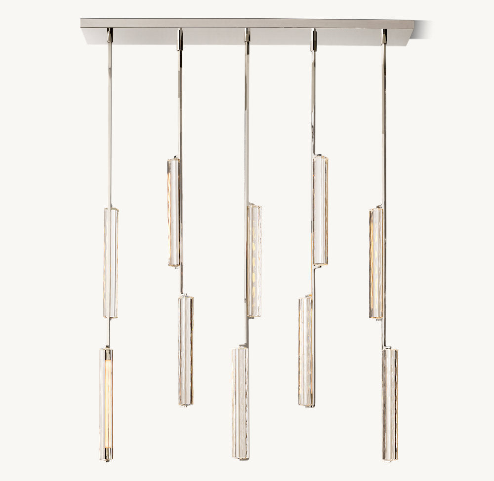Audubon Crystal Linear Chandelier 54"