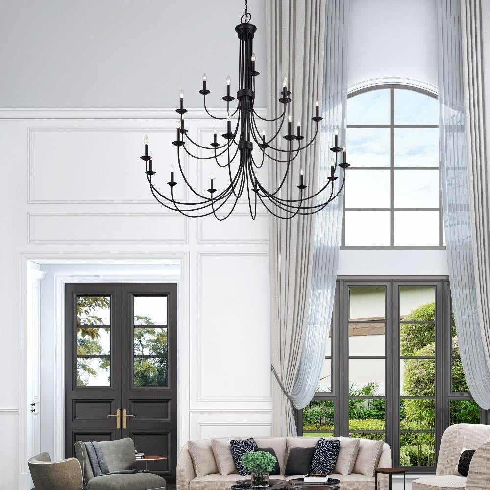 Livex Lighting - 42686-07 - Estate - 24 Light Grande Foyer Chandelier-62 Inches Tall and 60 Inches Wide
