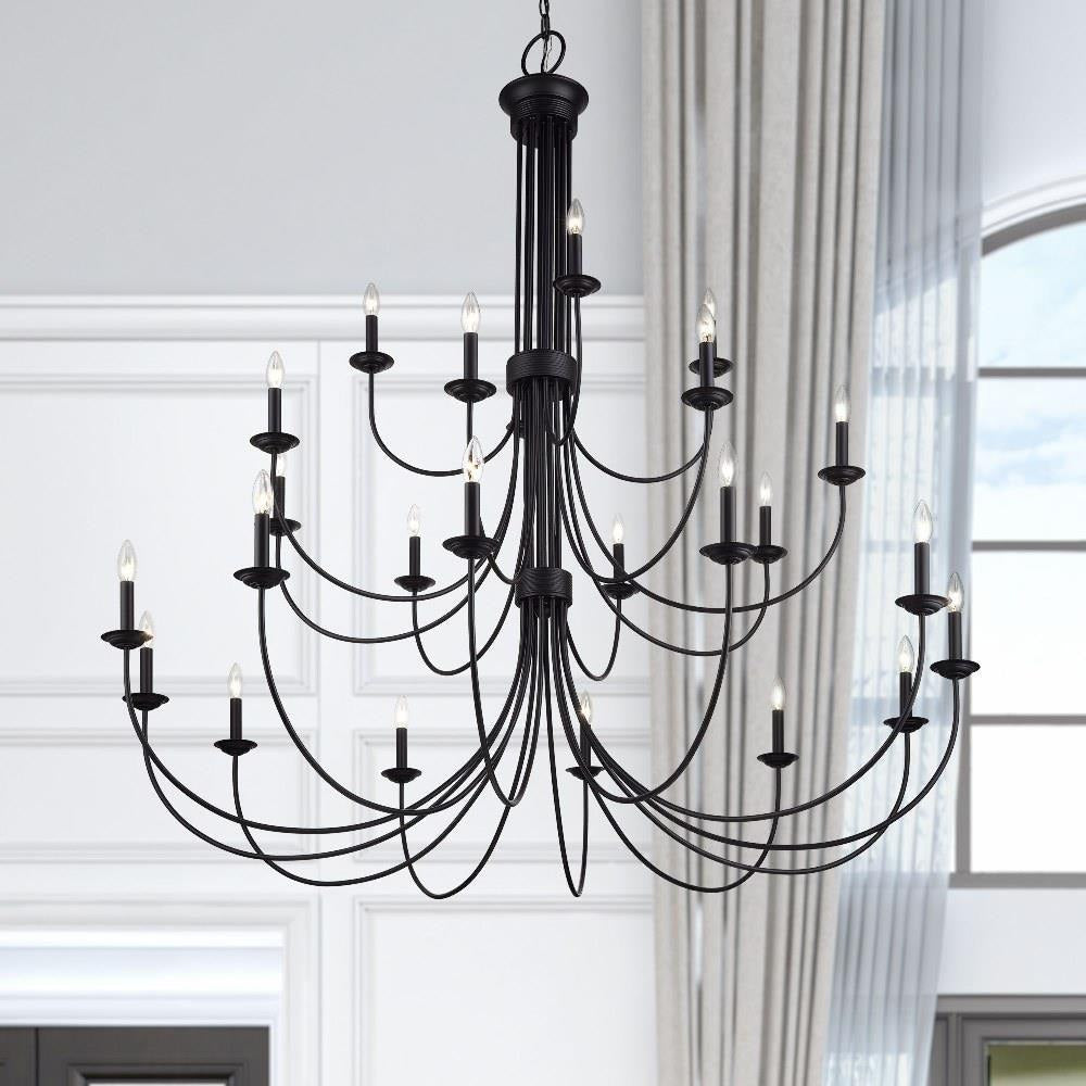 Livex Lighting - 42686-07 - Estate - 24 Light Grande Foyer Chandelier-62 Inches Tall and 60 Inches Wide