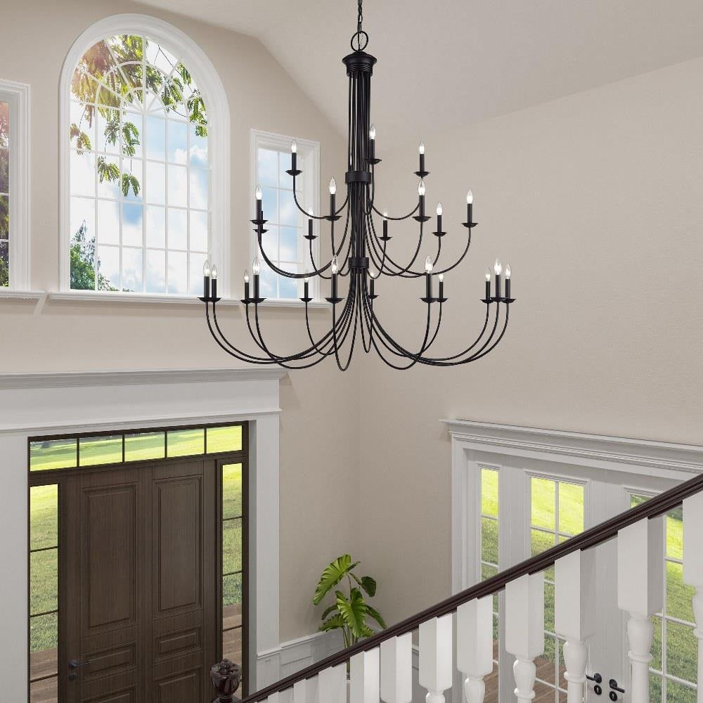 Livex Lighting - 42686-07 - Estate - 24 Light Grande Foyer Chandelier-62 Inches Tall and 60 Inches Wide