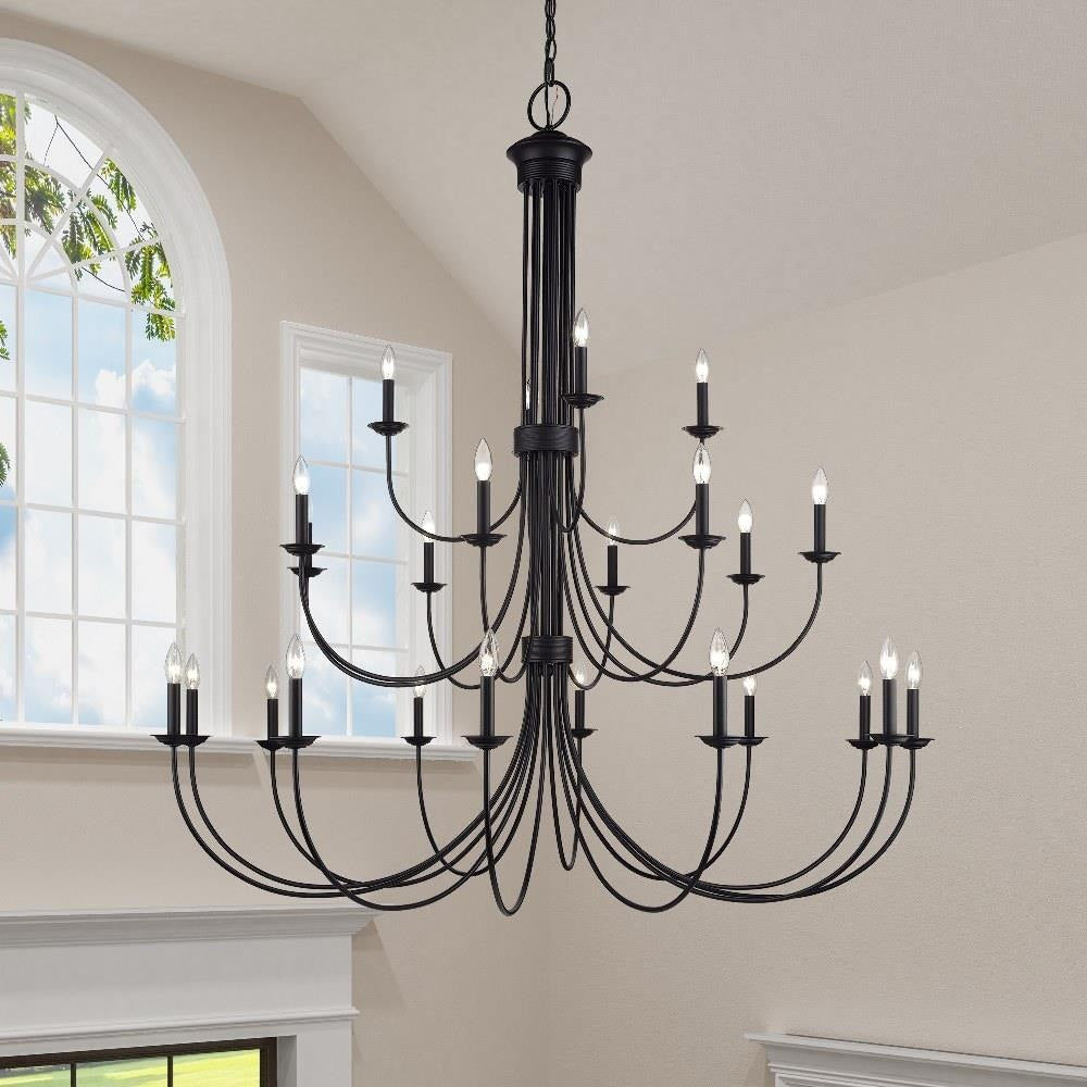 Livex Lighting - 42686-07 - Estate - 24 Light Grande Foyer Chandelier-62 Inches Tall and 60 Inches Wide