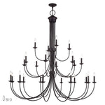 Livex Lighting - 42686-07 - Estate - 24 Light Grande Foyer Chandelier-62 Inches Tall and 60 Inches Wide