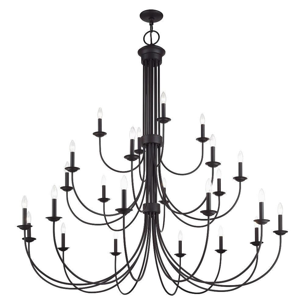 Livex Lighting - 42686-07 - Estate - 24 Light Grande Foyer Chandelier-62 Inches Tall and 60 Inches Wide