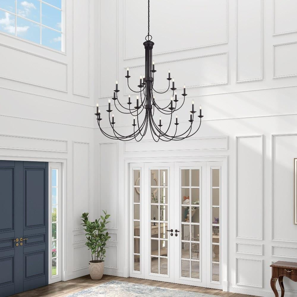 Livex Lighting - 42686-07 - Estate - 24 Light Grande Foyer Chandelier-62 Inches Tall and 60 Inches Wide