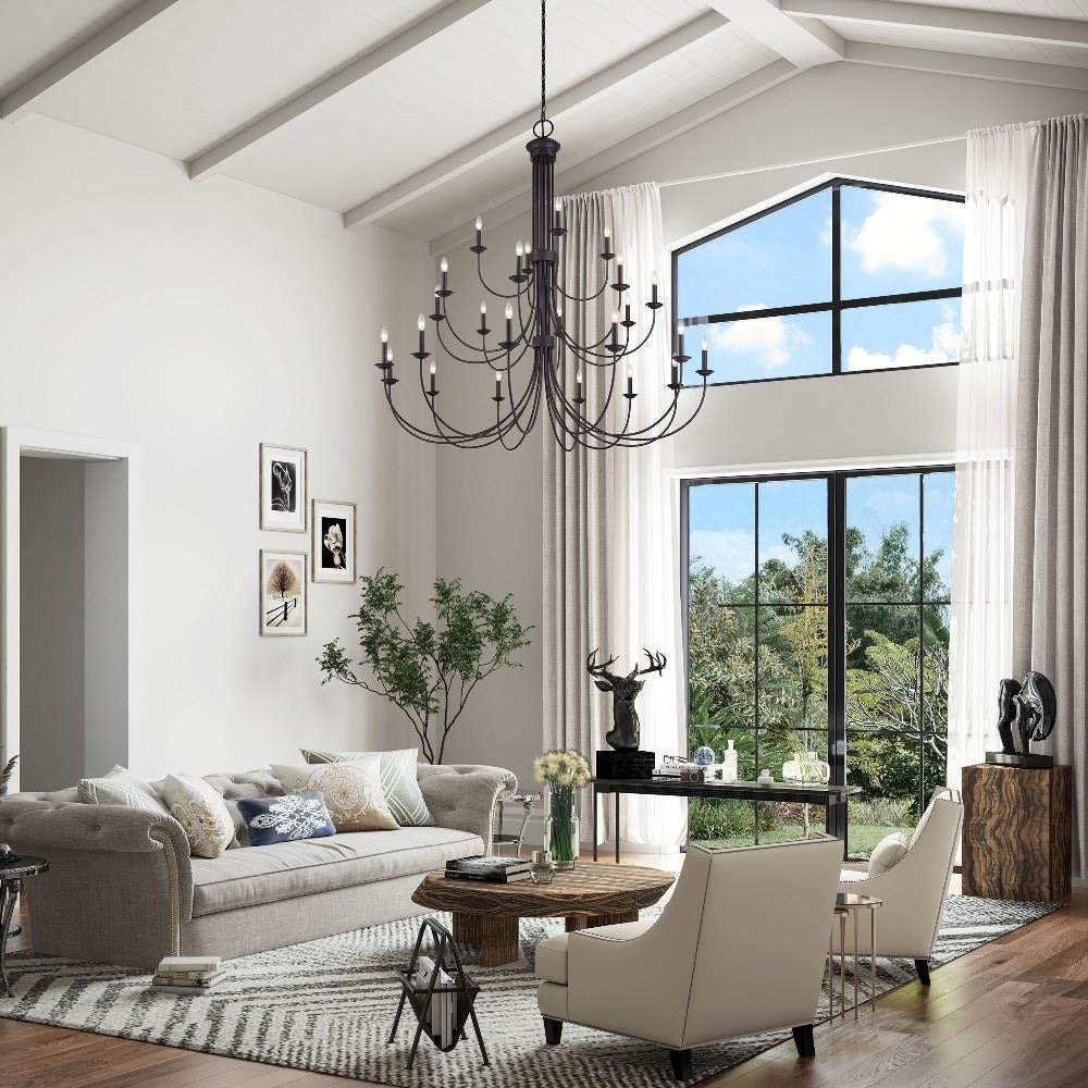 Livex Lighting - 42686-07 - Estate - 24 Light Grande Foyer Chandelier-62 Inches Tall and 60 Inches Wide
