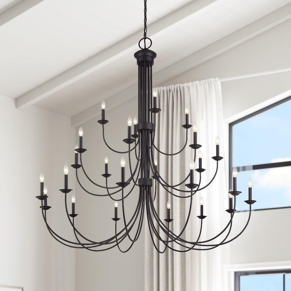 Livex Lighting - 42686-07 - Estate - 24 Light Grande Foyer Chandelier-62 Inches Tall and 60 Inches Wide