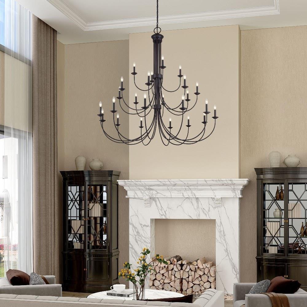 Livex Lighting - 42686-07 - Estate - 24 Light Grande Foyer Chandelier-62 Inches Tall and 60 Inches Wide