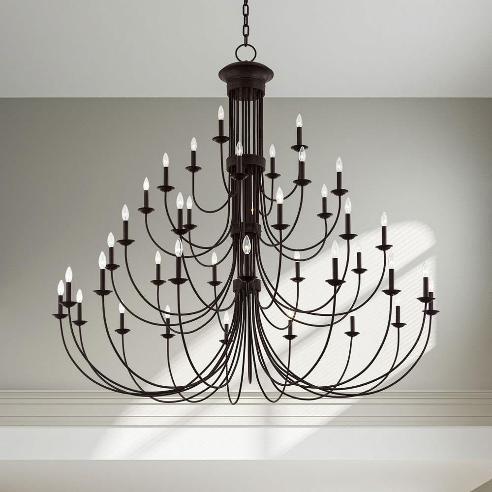 Livex Lighting - 42689-07 - Estate - 38 Light Chandelier in Farmhouse Style - 72 Inches wide by 70 Inches high