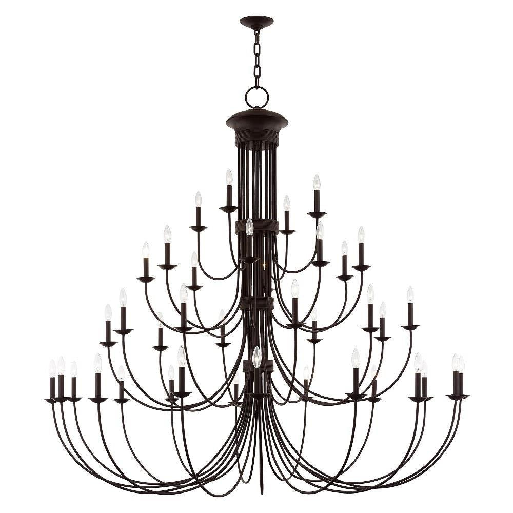 Livex Lighting - 42689-07 - Estate - 38 Light Chandelier in Farmhouse Style - 72 Inches wide by 70 Inches high