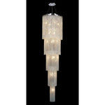 Corp Prism 19-Light Chrome Finish with Clear-Crystals Chandelier 5 Tiers