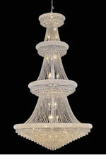 Chrome Forty-Two Light Chandelier with Clear Royal Cut Crystals