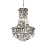 Chrome Six-Light 12-Inch Chandelier with Royal Cut Clear Crystal